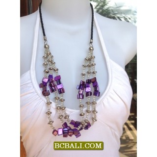 Triangle Bead Necklace Women Style Fashion